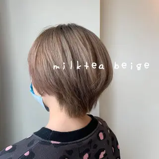 ショート カラー ボブウルフ／ボブ Satsuki【名駅のヘアスタイル