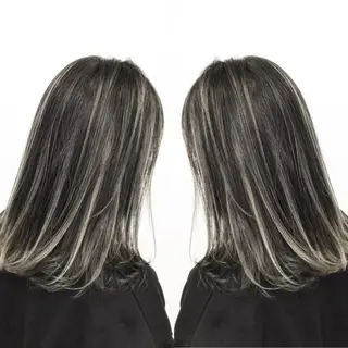 ミディアム カラー LUSTRE クロサワのヘアスタイル