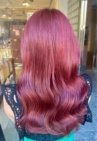 ロング カラー 🍒ブリーチカラー 🍊暖水 まりあのヘアスタイル