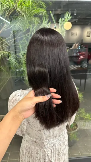 カラー イージーパーマ募集 平口はのんのヘアスタイル