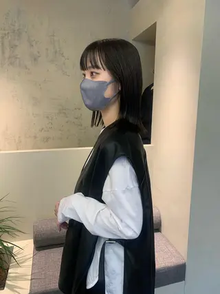 ミディアム カラー yupi🐈⬛ レイヤー/パーマのヘアスタイル