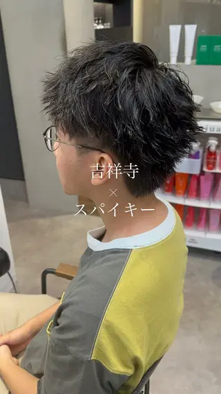 ショート パーマ メンズ メンズカット　パーマ 特化美容師　中野稜平のヘアスタイル