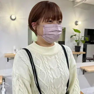 ショート カラー パーマ* 顔まわり似合わせのヘアスタイル