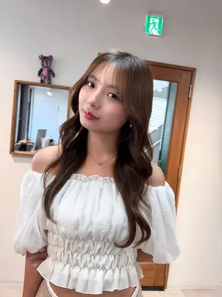 ロング カラー 岡本 太陽☀️のヘアスタイル