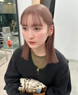 ミディアム カラー ♡透明感カラー sakura♡のヘアスタイル