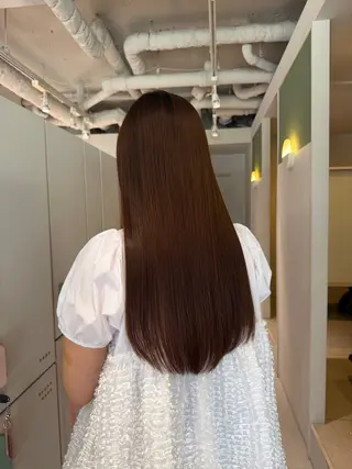 ロング カラー momb所属・杉浦 姫菜のヘアスタイル