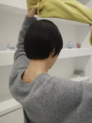 ショート カラー 🌱ぱつっと/ボブ 🌱のヘアスタイル