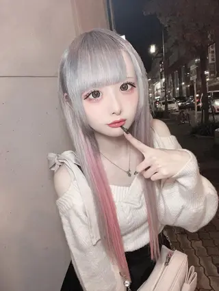 ロング カラー ハイトーンエクステ 🎩カズキ🎩のヘアスタイル