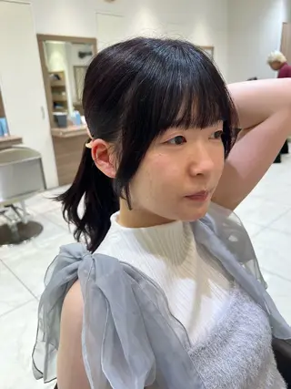 セミロング カラー 顔周り/韓国レイヤー junkaのヘアスタイル
