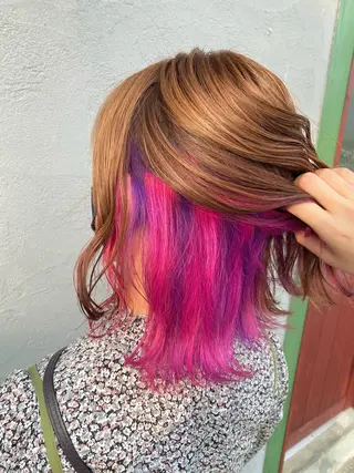 ミディアム カラー ヘアアレンジ Design Color🐰アユミのヘアスタイル