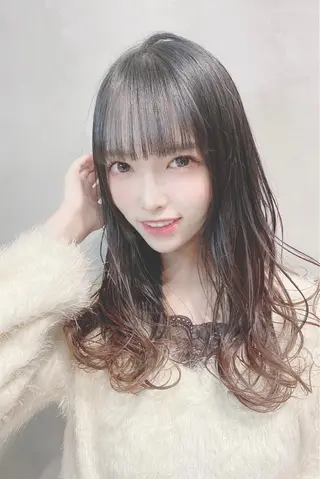 セミロング カラー hao所属・西山 頌太のヘアスタイル