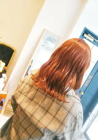 ミディアム カラー aries所属・大場 友稀のヘアスタイル