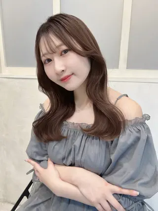 マツエク・マツパ 韓国風顔まわり/ベー ジュ/マツエク♡美咲のヘアスタイル