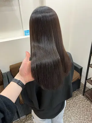 セミロング パーマ 権 燦易のヘアスタイル