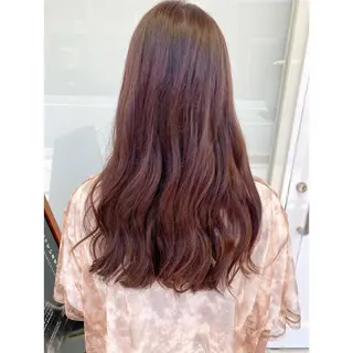 ミディアム カラー パーマ オーガニックカラー/ 髪質改善/ボブのヘアスタイル