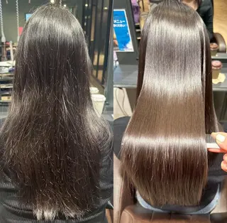 ロング パーマ 柔らかい縮毛矯正/ ボブ/北林のヘアスタイル