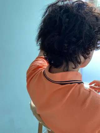 ショート パーマ ヘアアレンジ メンズ Nancy所属・束感まつげ❤︎ あみのマツエク・マツパデザイン