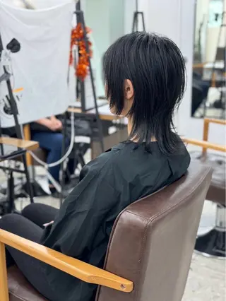 セミロング 白髪ぼかしハイライト 白髪ぼかしカラー中澤のヘアスタイル