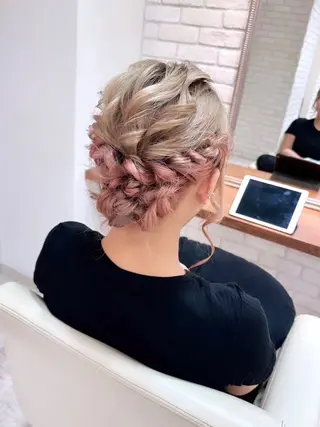 ミディアム カラー ヘアアレンジ ブリーチなし/ レイヤー🌿runaのヘアスタイル