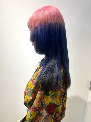 ミディアム カラー ちょめ/八王子 ZEST emuのヘアスタイル