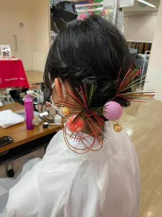 ヘアアレンジ 内田温子大人女性 ハイライト、ボブのヘアスタイル