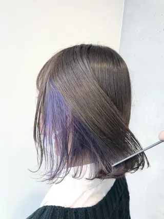 ショート カラー ヘアアレンジ ｲﾝﾅｰｶﾗｰ屋さん 🫧伊藤拓実のヘアスタイル