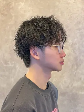 ショート パーマ メンズ k.e.y銀座店所属・安藤幹人 メンズカット/パーマのヘアスタイル