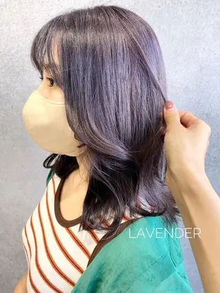 セミロング カラー clomus所属・YUKA艶髪 🌸寛ぎ部屋のヘアスタイル