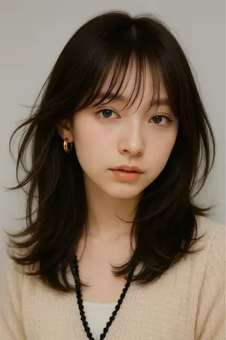 セミロング 映える顔まわり/前髪 特化 💗 ユキマのヘアスタイル