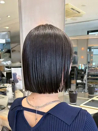 ミディアム カラー パーマ ボブ/カットモデル えのもとりき🏄のヘアスタイル