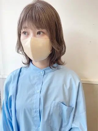 ミディアム カラー 齋藤 咲のヘアスタイル