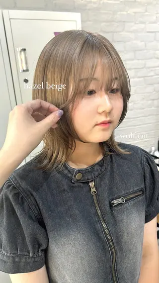 ミディアム カラー 暖色/艶カラー/ エクステ/ユリヤのヘアスタイル