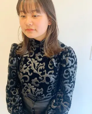 ミディアム カラー MARU レイヤー/パーマのヘアスタイル