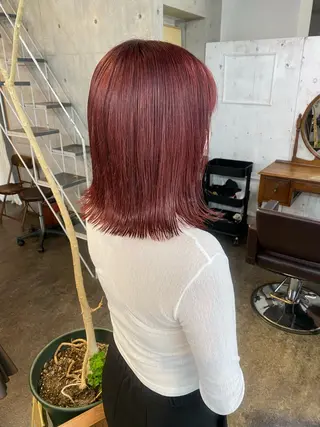 ミディアム カラー モリモト サナのヘアスタイル