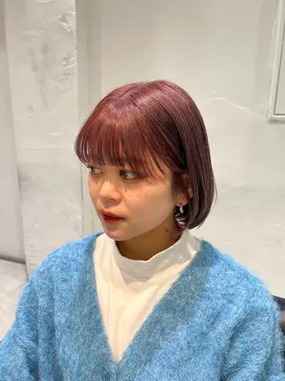 ショート カラー SALOWIN川崎WEST店所属・🌷川崎/アレンジ/ 暖色ボブ/コトネ🌷のヘアスタイル