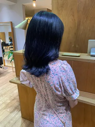 ミディアム カラー 【ヘアセット/美眉】 吉川玲のヘアスタイル