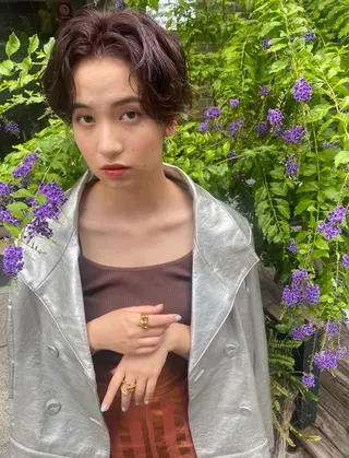 ショート ハイトーンカラー🍑 心斎橋のヘアスタイル