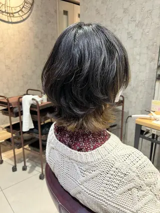 ショート カラー 縮毛矯正✨️レイヤー クボタリョウのヘアスタイル