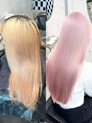 ロング 💛ムラ修正ブリーチ 💛YUUのヘアスタイル