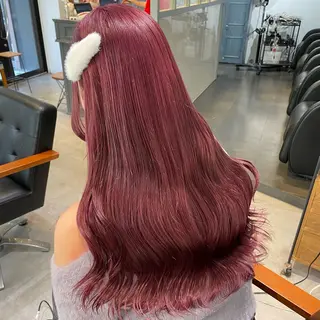 ロング カラー Earth 土気🧸🫧亀田ゆらのヘアスタイル