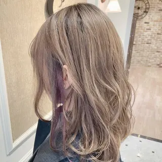 セミロング カラー miku☁️レイヤー まろやかカラー 名駅のヘアスタイル