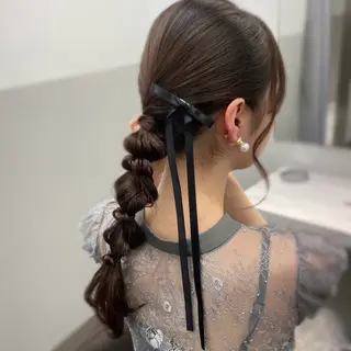 ロング ヘアアレンジ 💎韓国ヘア💎 Harukaのヘアスタイル