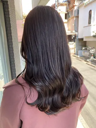 セミロング カラー グレージュ/透明感/ 韓国ヘア/RISAのヘアスタイル