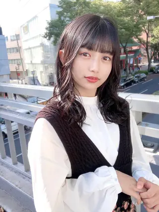 セミロング メンズミディアム パーマのヘアスタイル