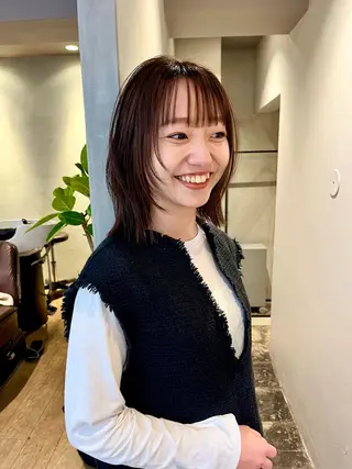 ミディアム カラー ロエ平尾山荘所属・大人ショート/メンズ /平尾/薬院/綜一郎のヘアスタイル