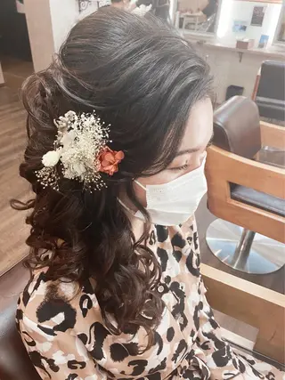 ロング ヘアアレンジ 田井中 悠紀のヘアスタイル