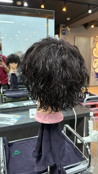 ミディアム パーマ メンズ kearny -men’s  parm & men's cut-錦糸町所属・永倉 迅人 /メンズカットパーマのヘアスタイル