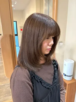 ロング カラー 暖色＊ベージュ ＊くらたあやかのヘアスタイル