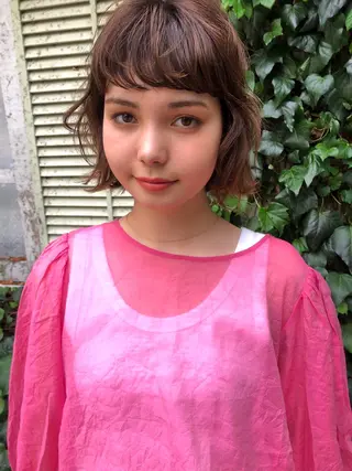 ショート パーマ さかい なつみのヘアスタイル