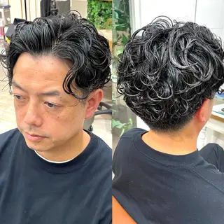 パーマ メンズ 髪改カラー/メンズ カット🪭スズキマリのヘアスタイル